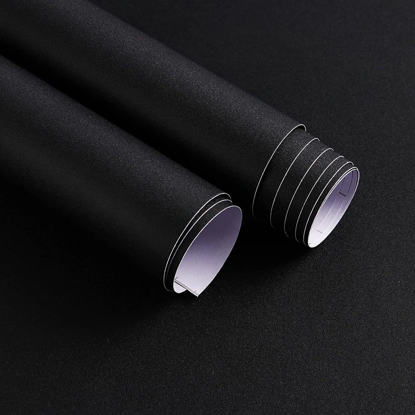 55CM Width Matte Wallpaper Black Waterpoof Vinyl Self-Adhesive Stickers for Wall Furniture Livingroom Contact Paper Home Decor