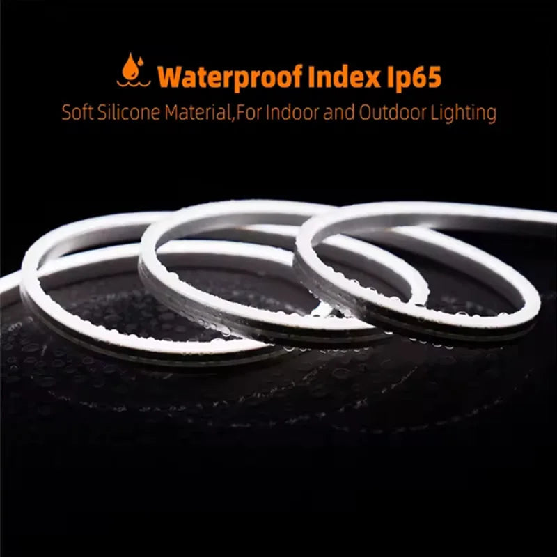 USB 5V Neon LED Strip Light Waterproof Flexible Tape with Hand Sweep Sensor Dimmer Switch for Home Room Decoration Lighting